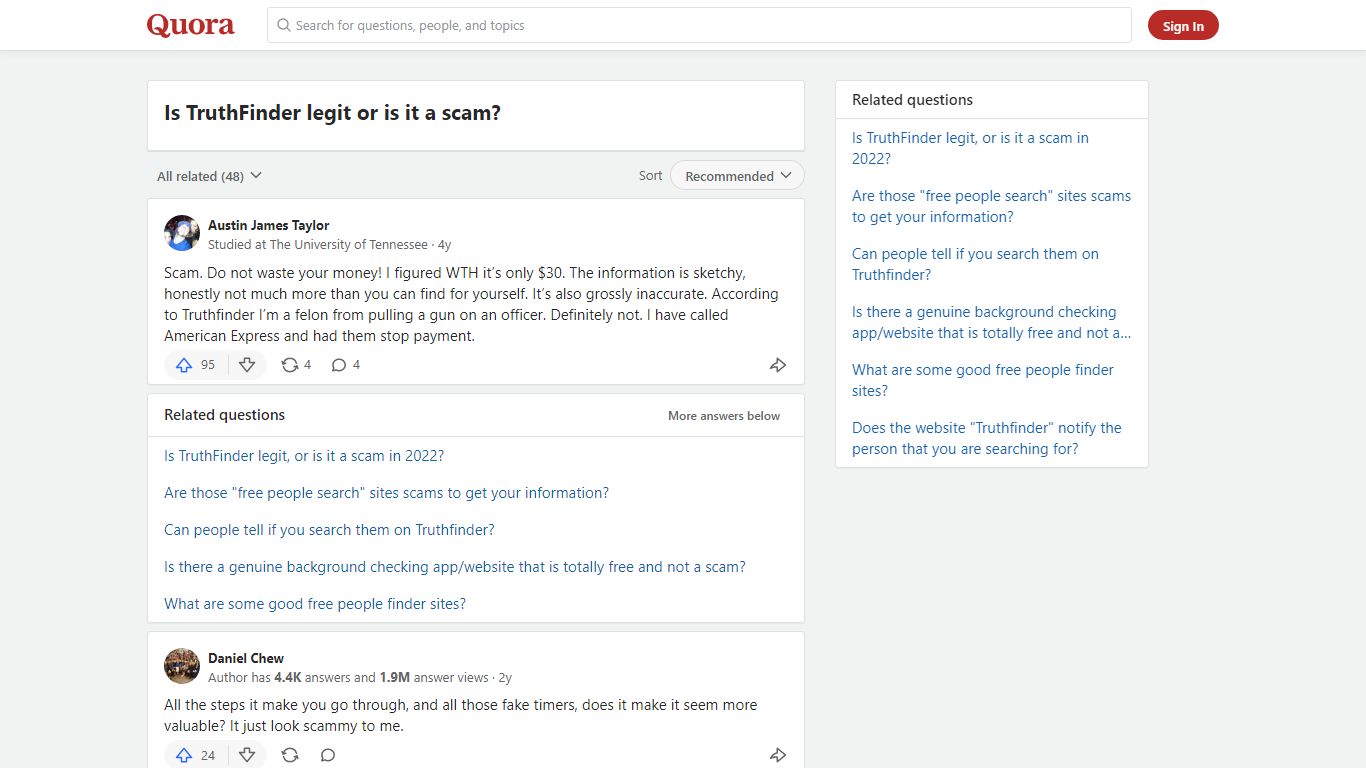 Is TruthFinder legit or is it a scam? - Quora